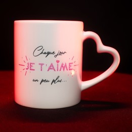 Mug Personnalisé avec anse en Cœur | MonObjet.be