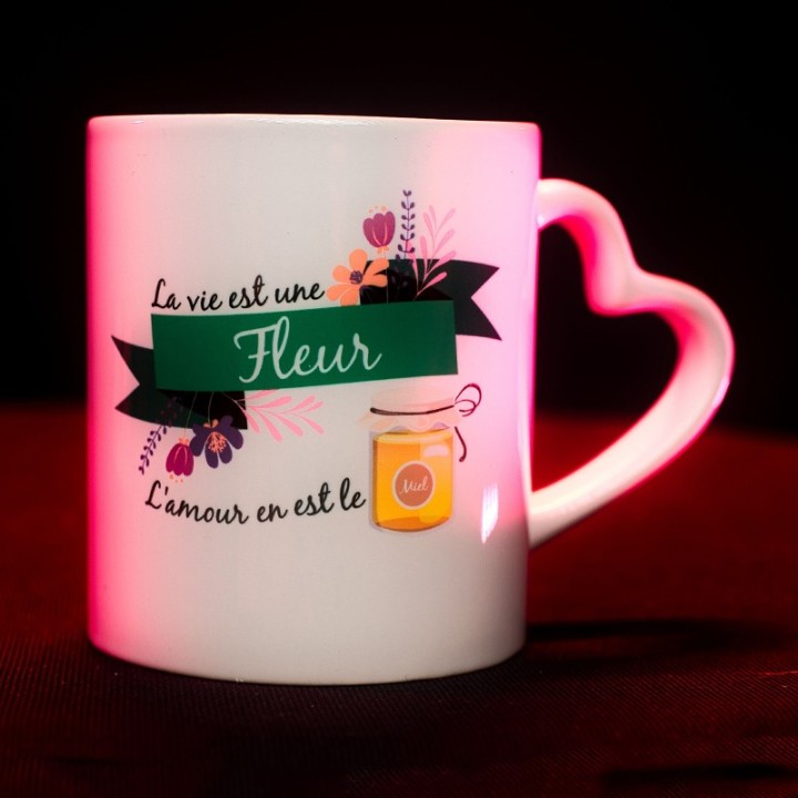 Mug Personnalisé avec anse en Cœur | MonObjet.be