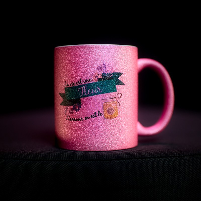 Mug à paillettes personnalisé