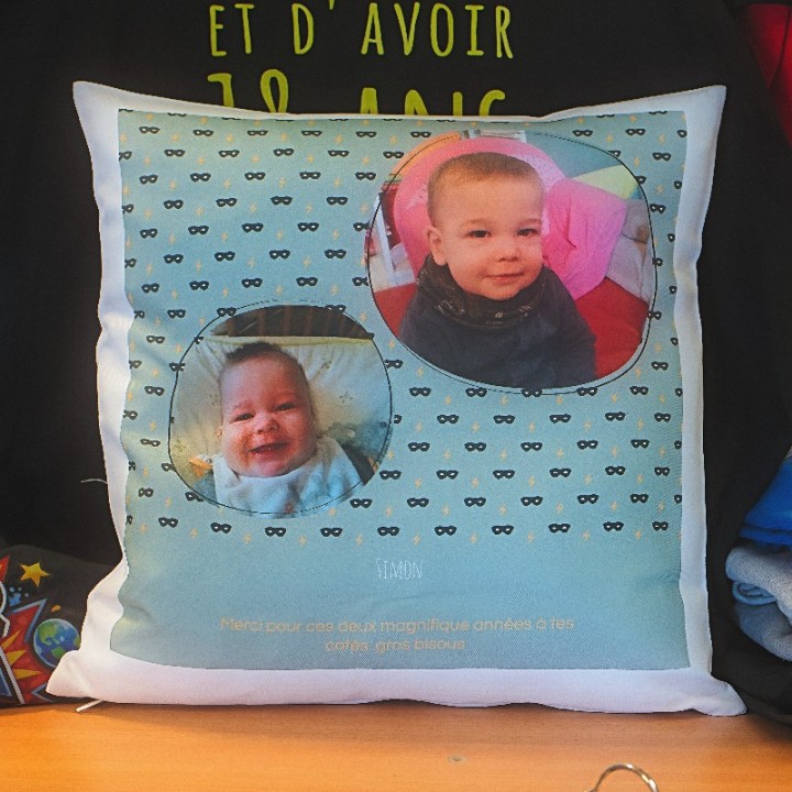Coussin personnalisé unique - Fabriqué en Belgique | MonObjet.be