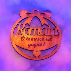 Boule découpé en bois "Ruban"