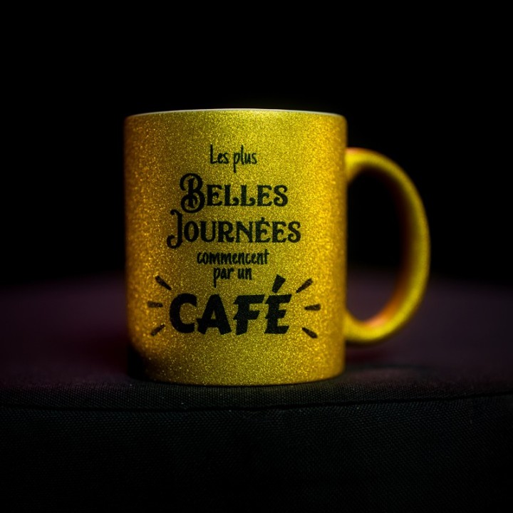 Mug à paillettes personnalisé | MonObjet.be