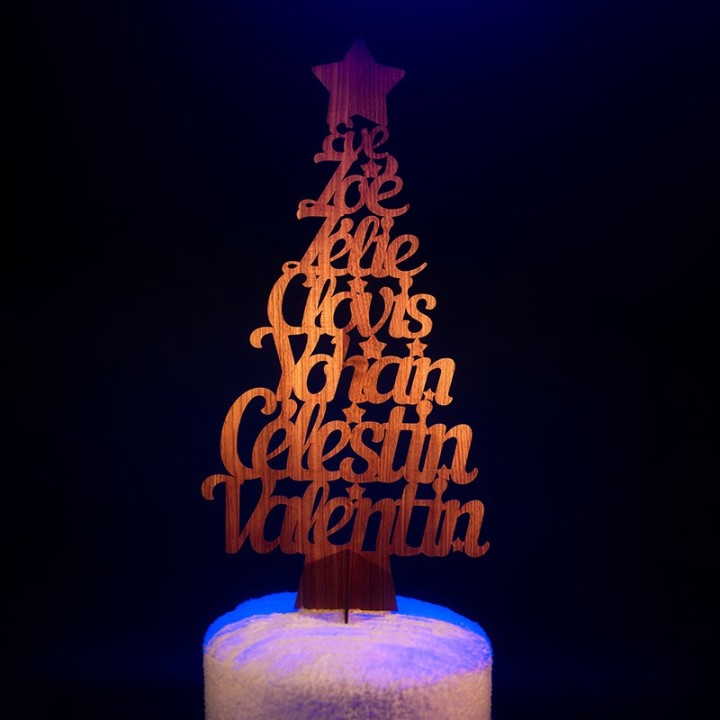 Sapin découpé en bois personnalisé | MonObjet.be