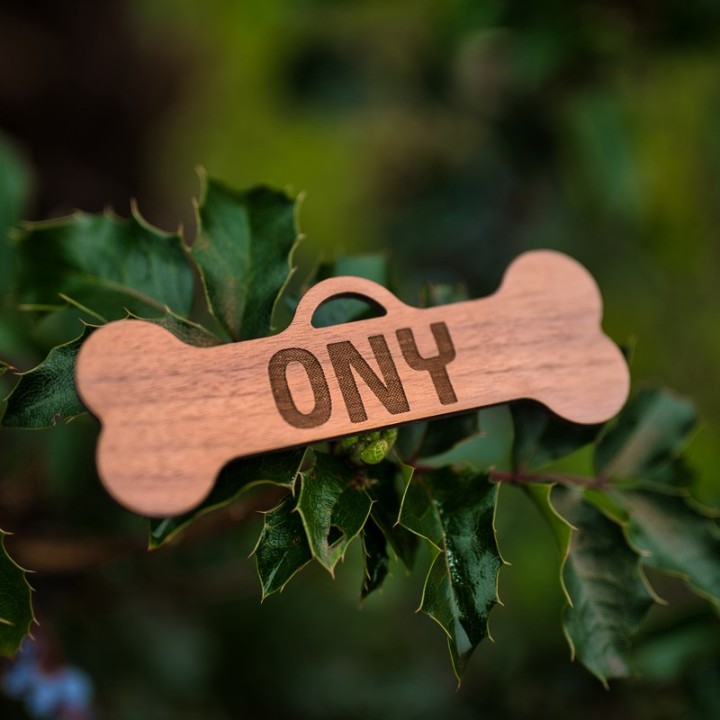 Médaillon chien en forme d'os personnalisé | MonObjet.be